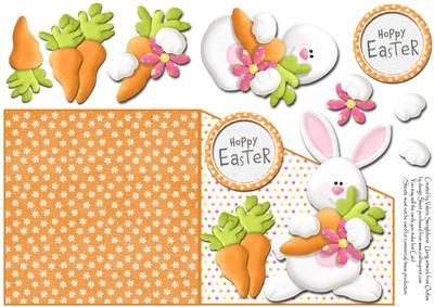 I Have Carrots Diagonal Over the Edge Easter Card