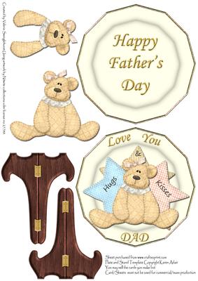 Love You Dad Happy Fathers Day Plate Sheet
