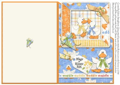 Hugs N Kisses Waddlewhimsey Quick Card