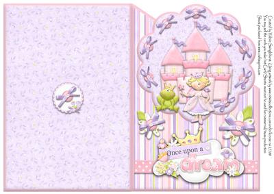 Once Upon a Dream Princess & Frog Quick Cut & Fold Card