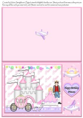 The Princess and Her Prince Cut & Fold Card