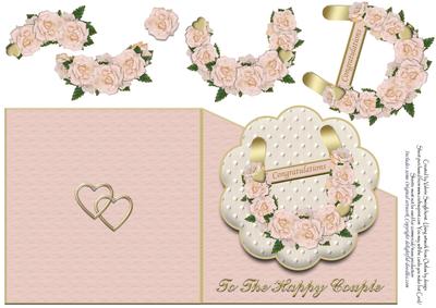 Conggratulations to the Happy Couple Wedding Horseshoe Roses