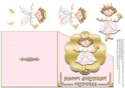 Happy Birthday Princess Diagonal Over the Edge Card