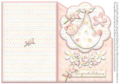 Congratulations New Baby Girl Over the Edge