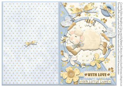 With Love Our Little Lamb Quick Cut & Fold Card