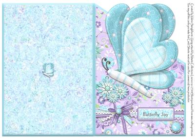 Butterfly Joy Diagonal Quick Cut & Fold Card
