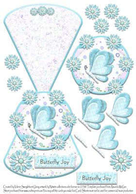 Butterfly Joy Over the Sides Wobble Card