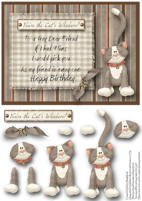 You're the Cat's Whiskers! Cats Verse Card Front