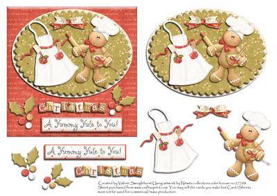Christmas "a Yummy Yule to You" Card Front