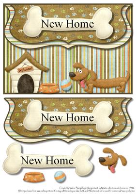 Cute Sausage Dog Welcome New Home Envelope Card Front
