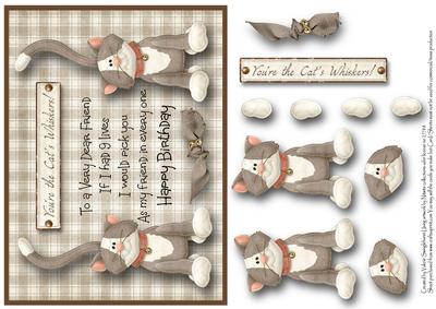 Verse Card Front You're the Cat's Whiskers!