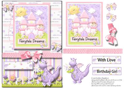 Fairytale Dreams with Love Birthday Card Front