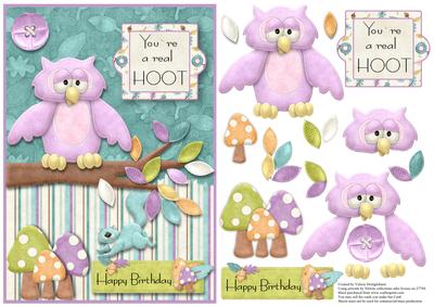 You're a Real Hoot Happy Birthday Card Front