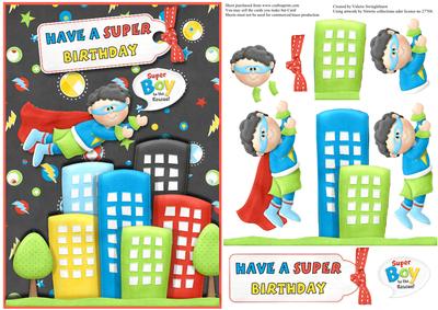 Have a Super Birthday Super Boy Card Front