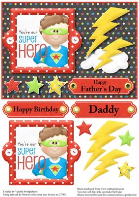 You're Our Super Hero Father's Day Card Front