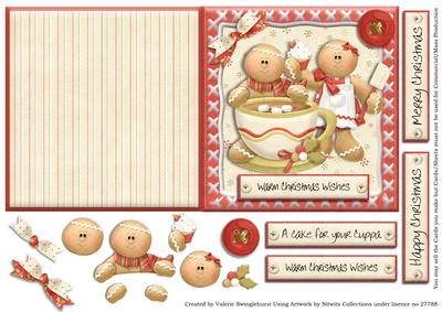 A Cake for Your Cuppa Gingerbread Christmas Card