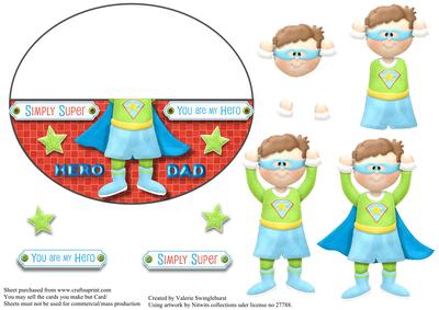 Hero Dad No Hole Over the Edge Wobble Card