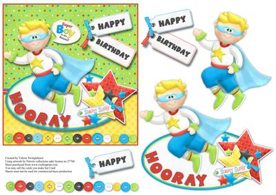 Hooray Simply Super Square Wobble Card Front