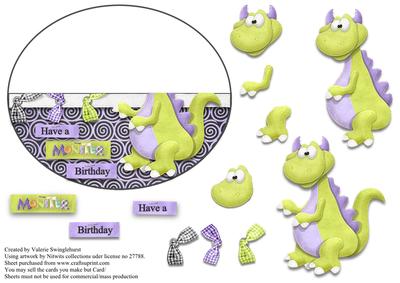 Have a Monster Birthday No Hole Over the Edge Wobble Card