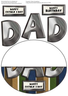 Dad Father's Day or B/day No Hole Over the Edge Wobble Card