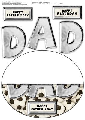 Dad Birthday/father's Day No Hole Over the Edge Wobble Card