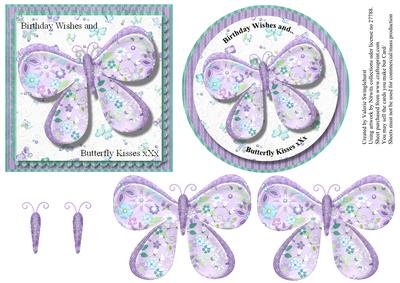 Two Toppers Birthday Wishes & Butterfly Kisses