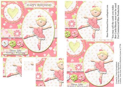 Dance Like Nobody's Watching Birthday Pyramid Card Front