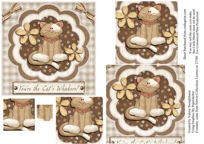 Cute Cat's Whisker's Pyramid Card Front