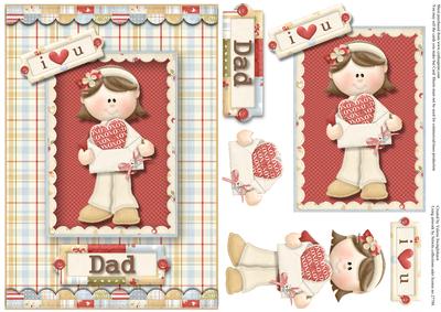 I Love You Dad Father's Day Card Front