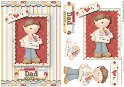 I Love You Dad Father's Day Card Front #2