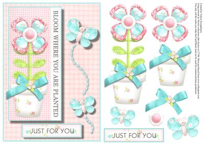 Bloom Where You Are Planted Just for You Card Front