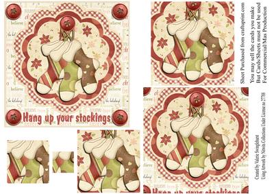 Hang Up Your Stockings Pyramid Christmas Card Front