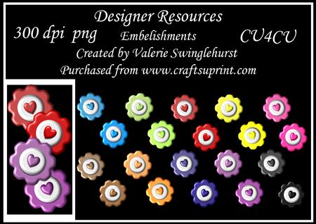 20 Plastic Effect Brads Assorted Colors