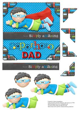 You Are Simply Amazing Superhero Dad Card Front