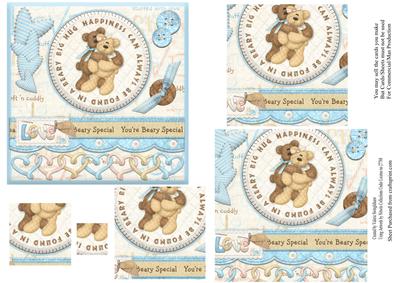 Happiness in a Beary Big Hug Pyramid Card Front