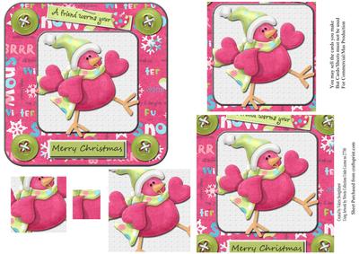 A Friend Warms Your Heart Merry Christmas Pyramid Card Front