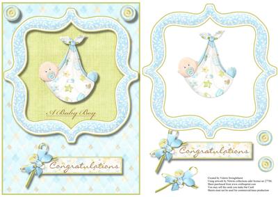 A New Baby Boy Congratulations Card Front