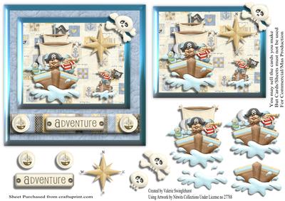 Adventure Pirates Sail the Seas Framed Card Front