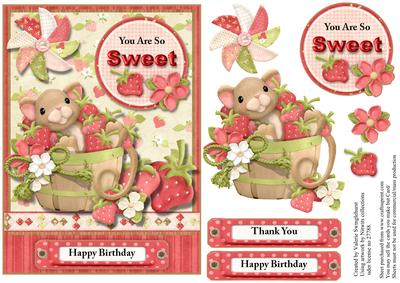 You Are So Berry Sweet Strawberry Mouse B/day Thank You