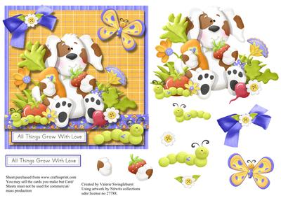All Things Grow with Love Puppy with Garden Produce
