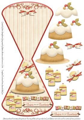 Christmas Pudd a Season Filled with Sweetness Wobble Card
