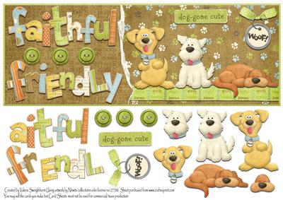 Faithful Friendly & Dog-gone Cute Large Dl Card Front