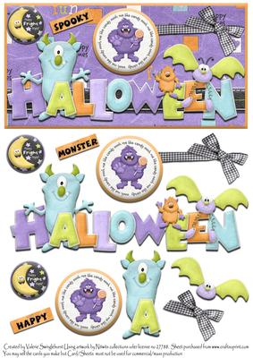 Happy Fright Night Halloween Dl Card Front