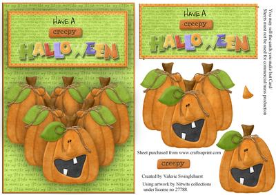 Have a Creepy Halloween A5 Card Front with Decoupage
