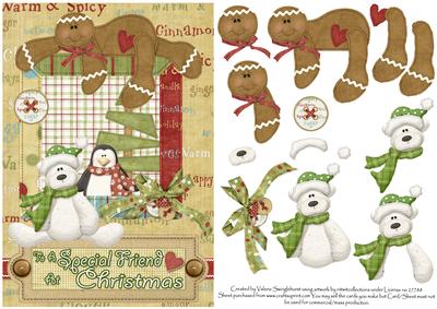 To a Special Friend at Christmas Ginger & Friends