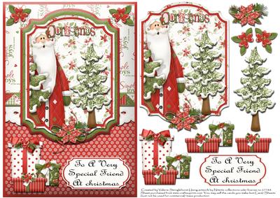 To a Very Special Friend at Christmas with Decoupage