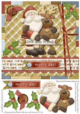8x8 Such Deer Friends Christmas Card Front