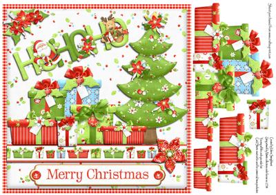 Hohoho Merry Christmas Presents 8x8 Card Front