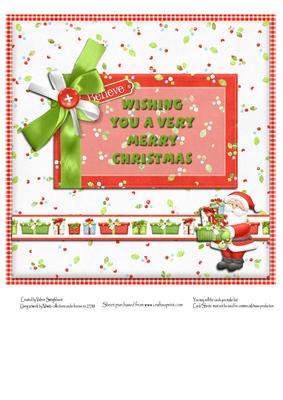 Insert to Go with Hohoho Merry Christmas Presents