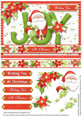 Santa Wishing You Joy at Christmas Card Front